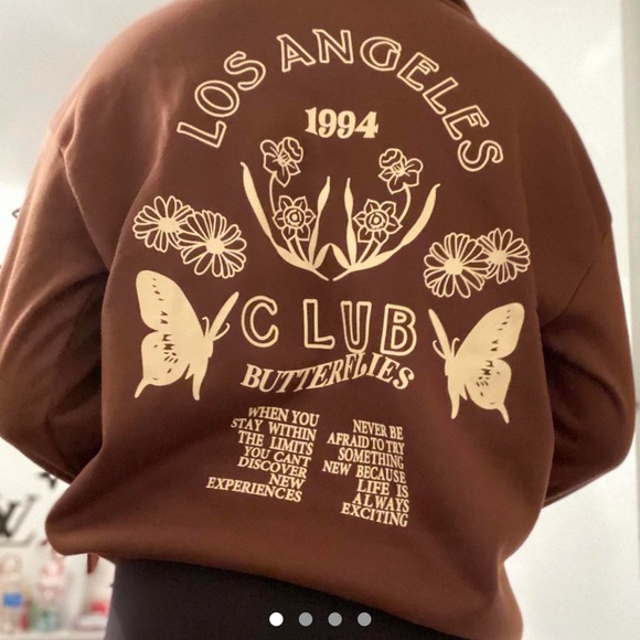 SHEIN Tops - Los Angeles Butterfly Club hoodie